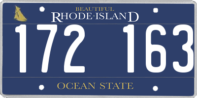 RI license plate 172163