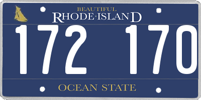 RI license plate 172170