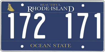 RI license plate 172171
