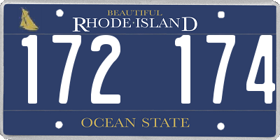 RI license plate 172174