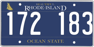 RI license plate 172183