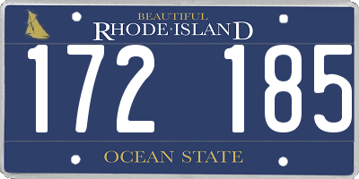 RI license plate 172185