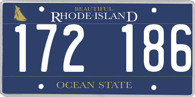 RI license plate 172186