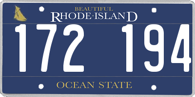 RI license plate 172194