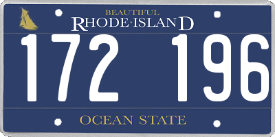 RI license plate 172196