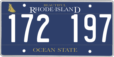 RI license plate 172197