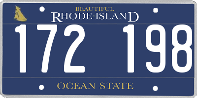 RI license plate 172198
