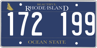 RI license plate 172199