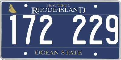 RI license plate 172229