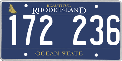 RI license plate 172236
