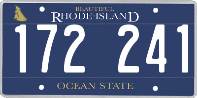 RI license plate 172241