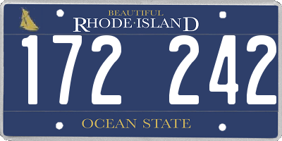 RI license plate 172242