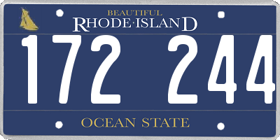 RI license plate 172244