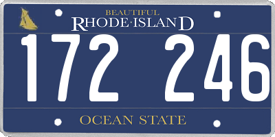 RI license plate 172246