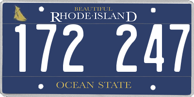 RI license plate 172247