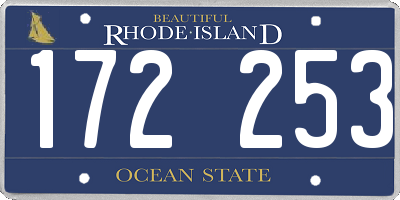 RI license plate 172253