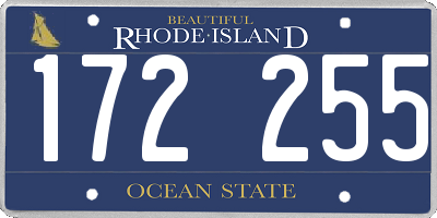 RI license plate 172255