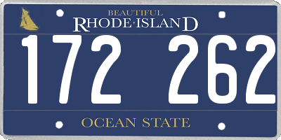 RI license plate 172262