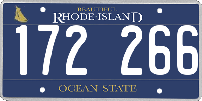 RI license plate 172266