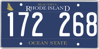 RI license plate 172268