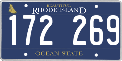 RI license plate 172269