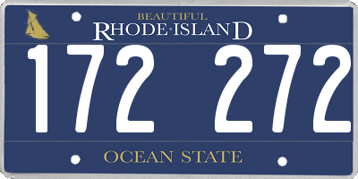 RI license plate 172272