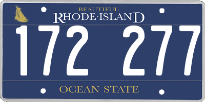 RI license plate 172277