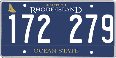 RI license plate 172279