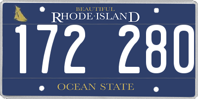 RI license plate 172280