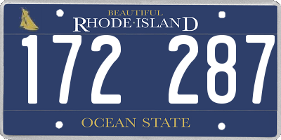 RI license plate 172287