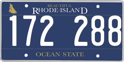RI license plate 172288