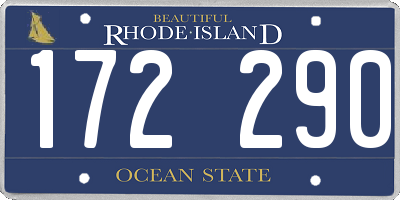 RI license plate 172290
