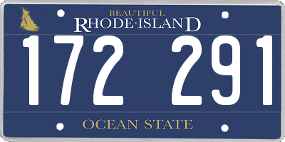 RI license plate 172291