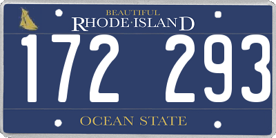 RI license plate 172293