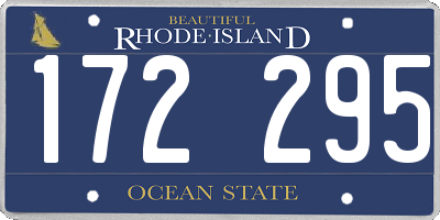 RI license plate 172295