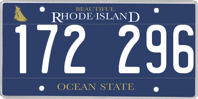 RI license plate 172296