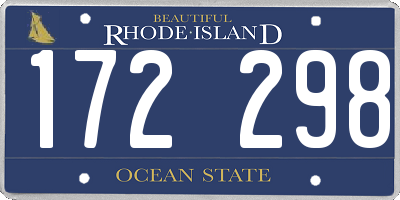 RI license plate 172298