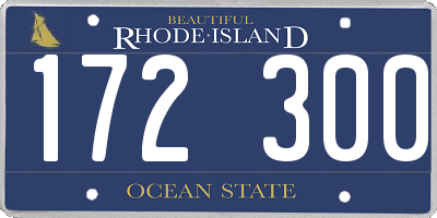 RI license plate 172300