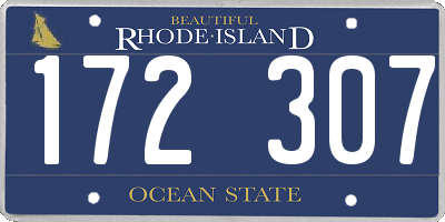 RI license plate 172307