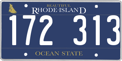 RI license plate 172313
