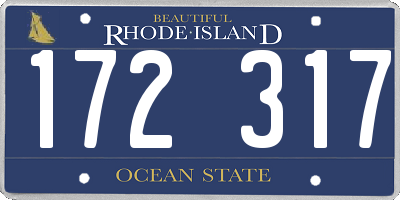 RI license plate 172317