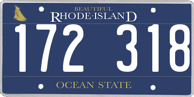 RI license plate 172318