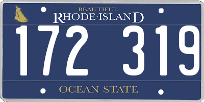 RI license plate 172319