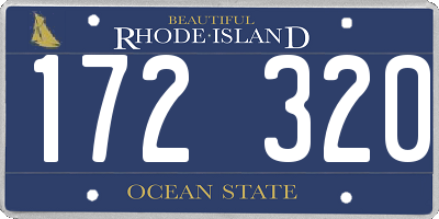 RI license plate 172320