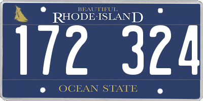RI license plate 172324