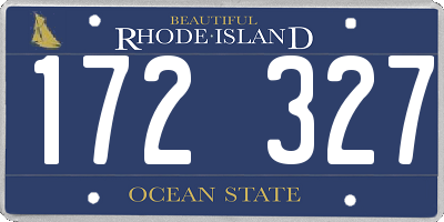 RI license plate 172327