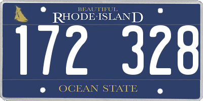RI license plate 172328