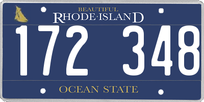 RI license plate 172348