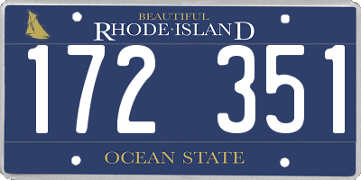 RI license plate 172351