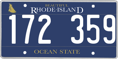 RI license plate 172359